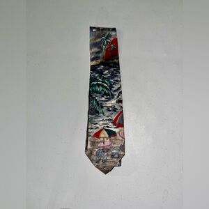 NIBag Adolfo Beach Themed 100% Silk Necktie